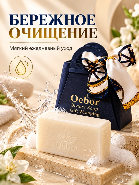 Мыло Oebor для лица и тела, уходовое, в подарочной упаковке - 