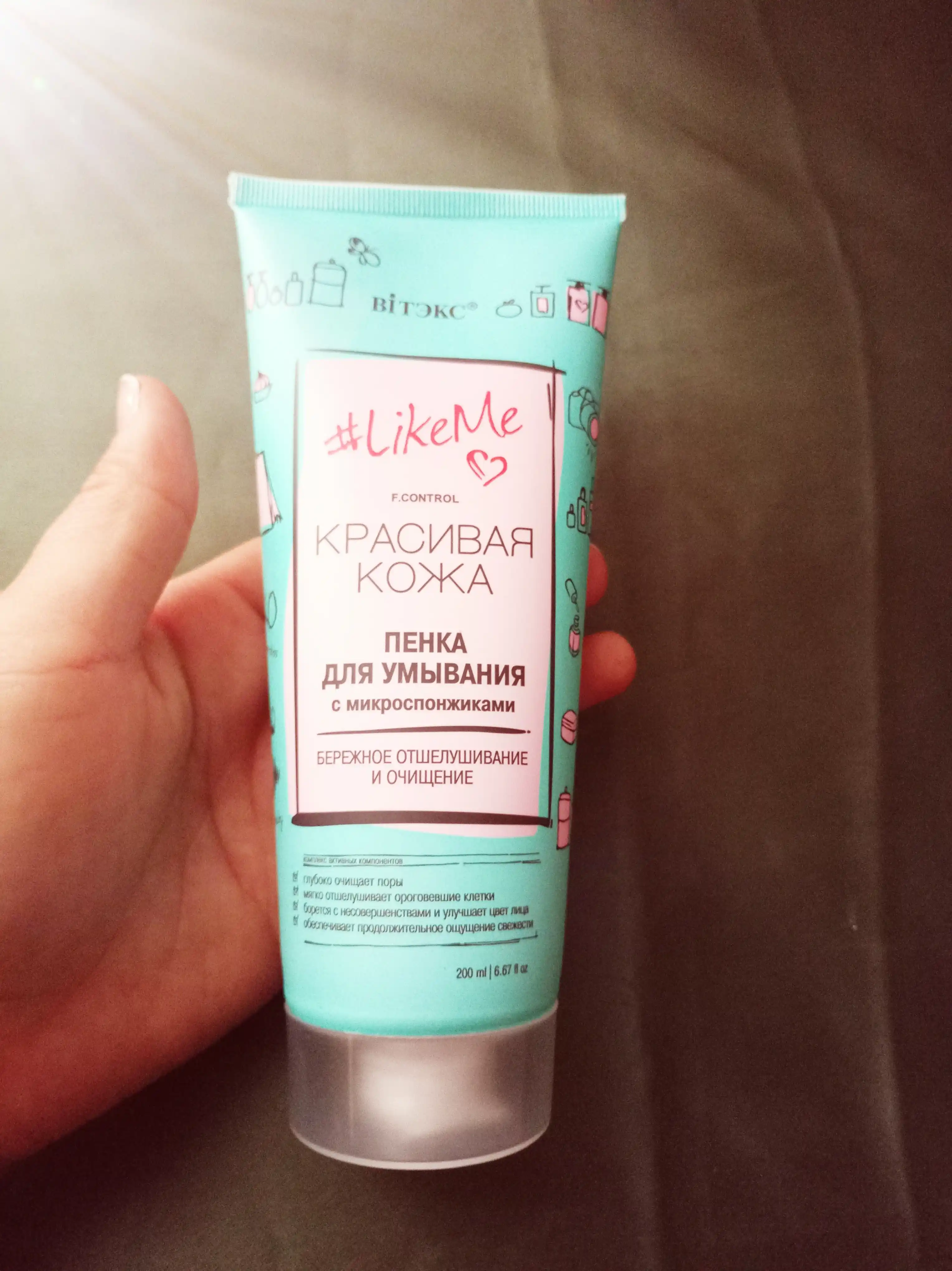 Пенка для умывания лица LikeMe, с микроспонжиками, Витэкс, 200 мл