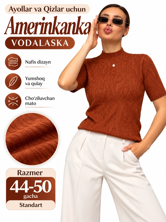 Qizlar va Ayollar uchun vodalazka, yupqa va yengil vodalazka, kuzgi amerikanka, (42–50)