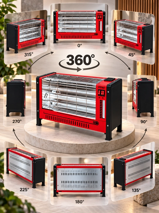 Elektr isitgich, VIPAK VK-200, infraqizil isitgich, uy isitish, 1600W