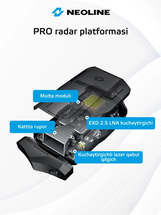 Neoline X-COP 7850s radar detektori, O'zbekiston uchun versiya