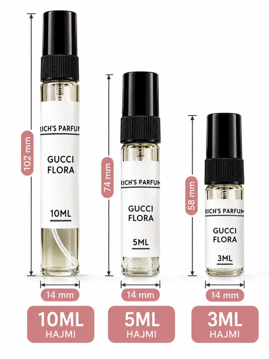 Ayollar uchun atrlar Gucci Flora Gorgeus Gardenia 100 ml, 10ml, 5ml, 3ml, atirlar