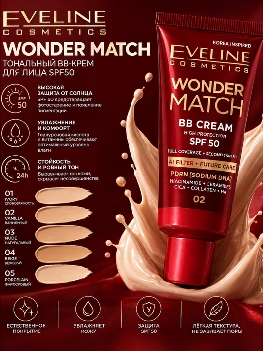 WONDER MATCH YUZ UCHUN TONAL BB-KREM SPF50 04 BEIGE