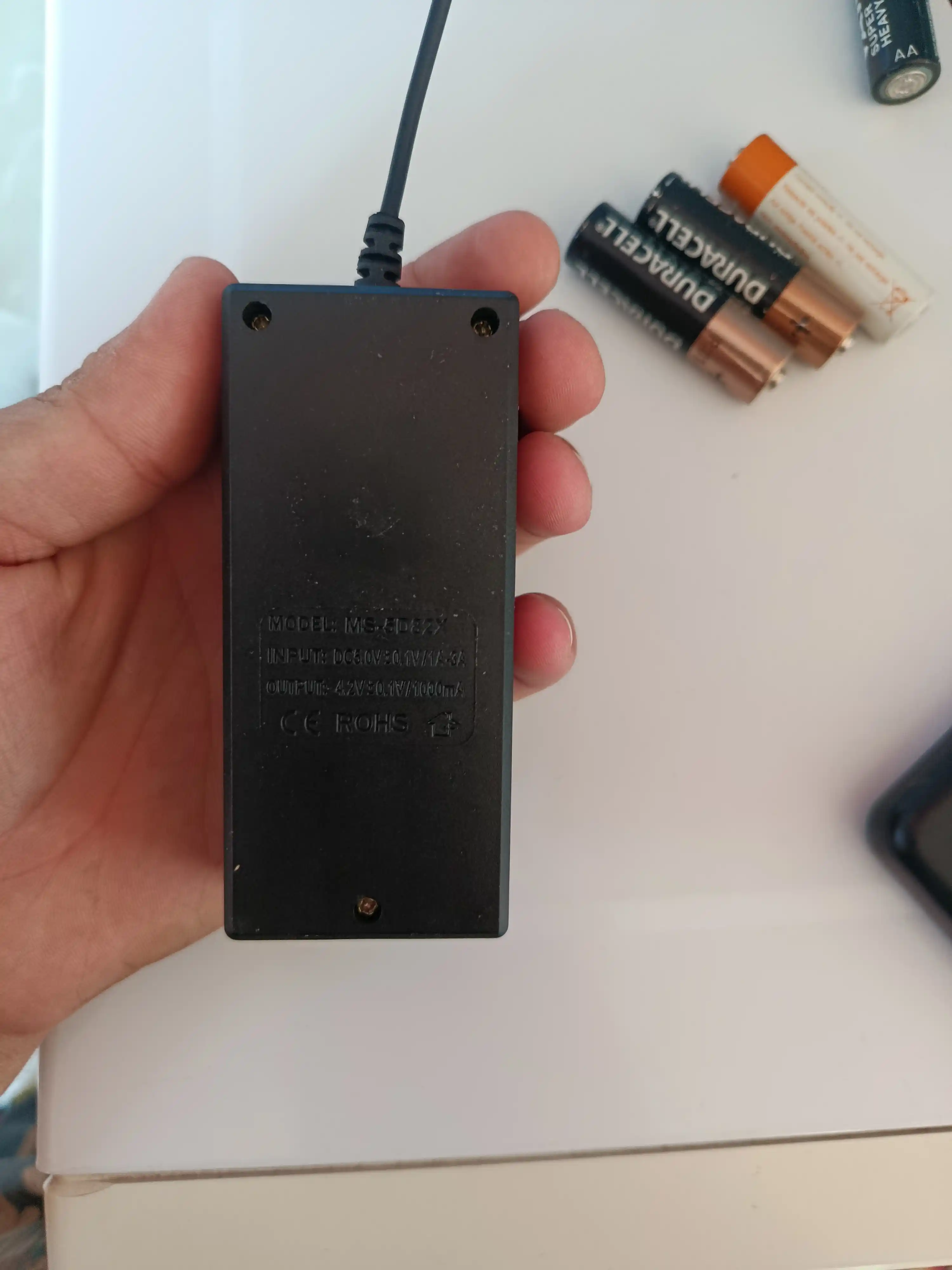 Зарядка USB для аккумуляторов до 18650, 2 слота, Li-ion, 1000 мА