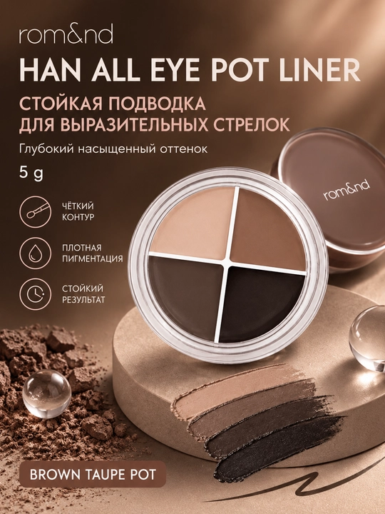 Ko‘z uchun krem-podvodka, Rom&nd, Hall all eye pot liner, 5 g - 