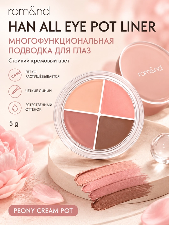 Ko‘z uchun krem-podvodka, Rom&nd, Hall all eye pot liner, 5 g - 