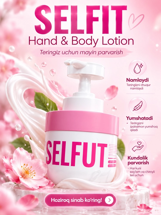 SELFUT Hand & Body Lotion — увлажняющий лосьон для рук и тела - 