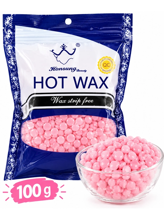 Depilyatsiya uchun issiq mum, 100 g — pushti rang - 