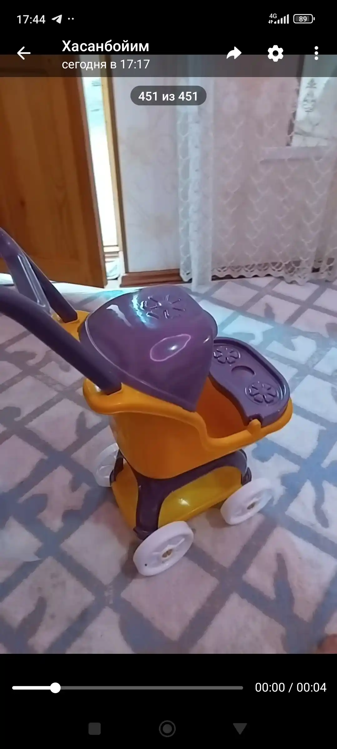 Игрушечная коляска-трость для кукол — Прочная пластиковая прогулочная коляска