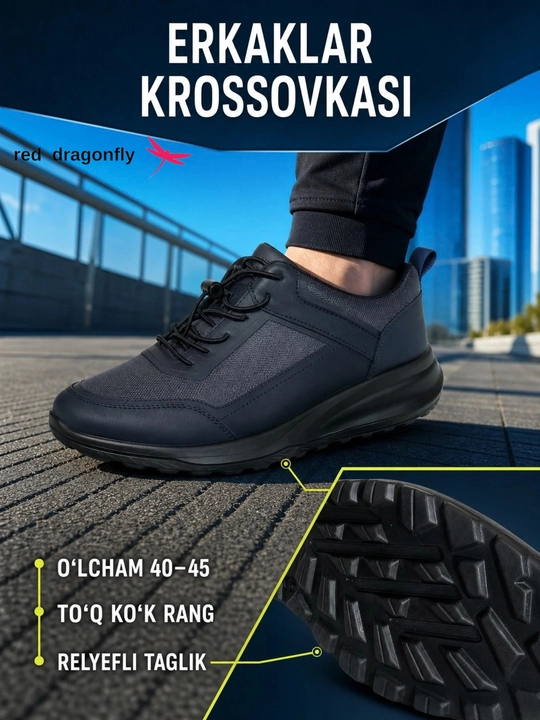 Erkaklar krossovkasi, Red Dragonfly, erkaklar oyoq kiyimlari, erkaklar poyabzali, 40-45