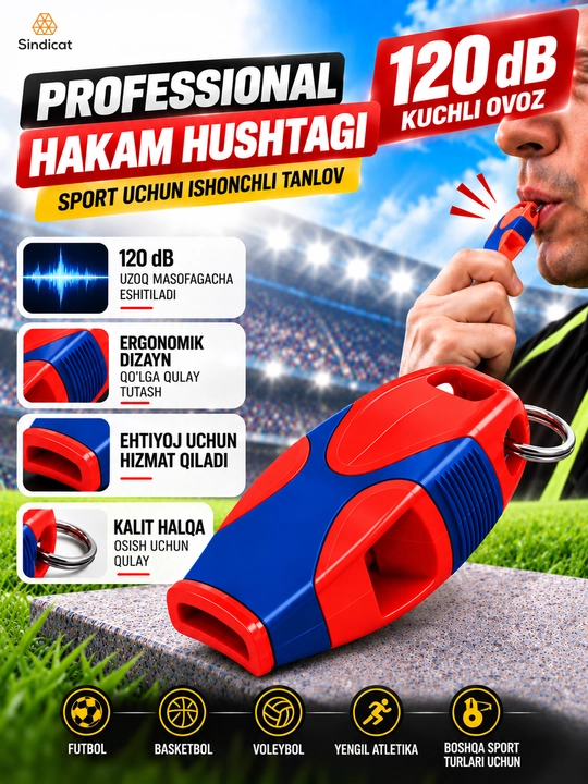 FOX40 Sport Hushtagi 120 dB Hakam va Murabbiylar uchun, Barcha Sport Turlari uchun