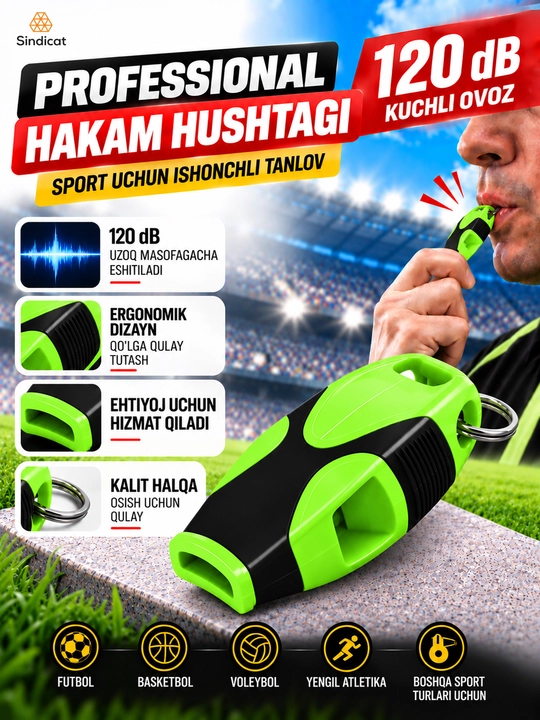 FOX40 Sport Hushtagi 120 dB Hakam va Murabbiylar uchun, Barcha Sport Turlari uchun