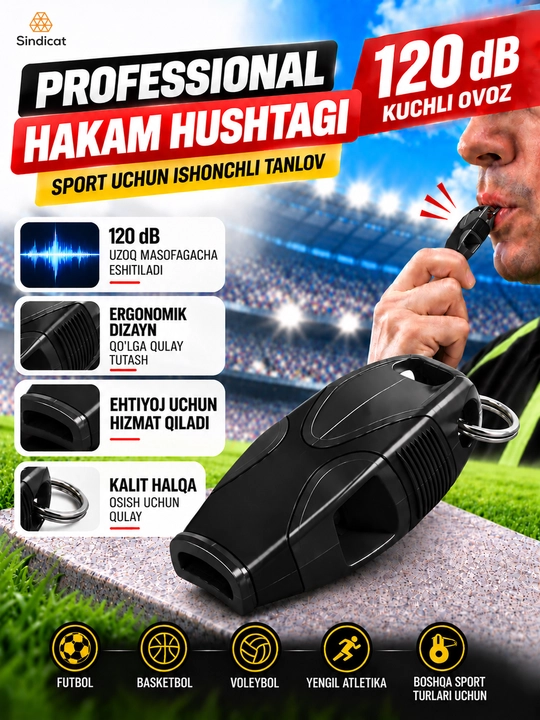 FOX40 Sport Hushtagi 120 dB Hakam va Murabbiylar uchun, Barcha Sport Turlari uchun