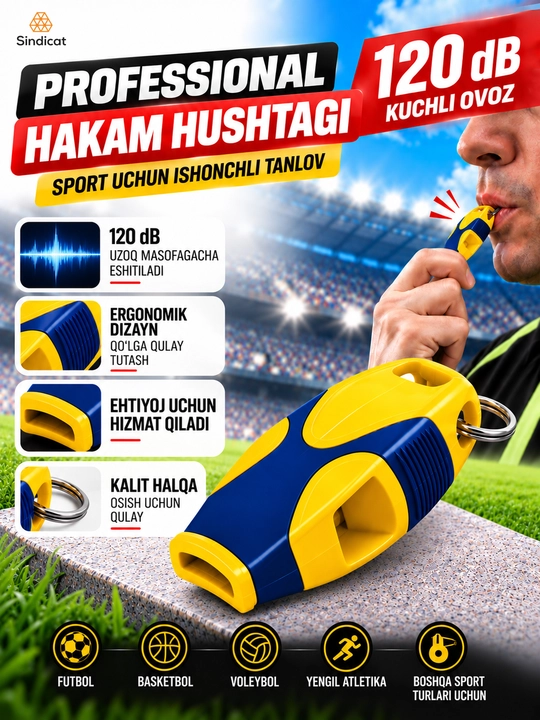 FOX40 Sport Hushtagi 120 dB Hakam va Murabbiylar uchun, Barcha Sport Turlari uchun
