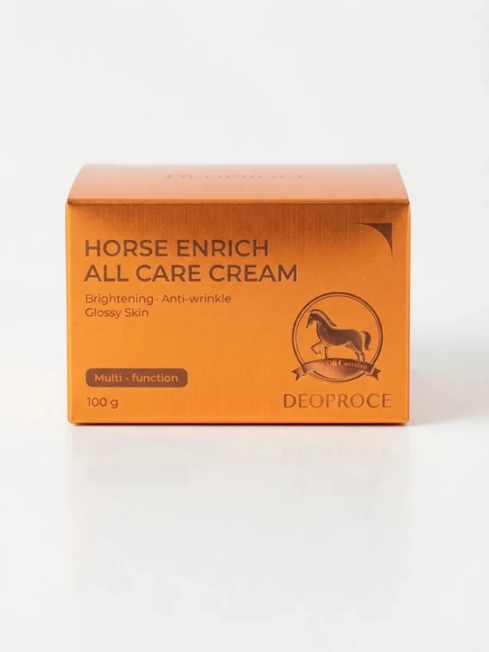 Yuz uchun ot yog'li oziqlantiruvchi krem DEOPROCE Horse Enrich, 100g