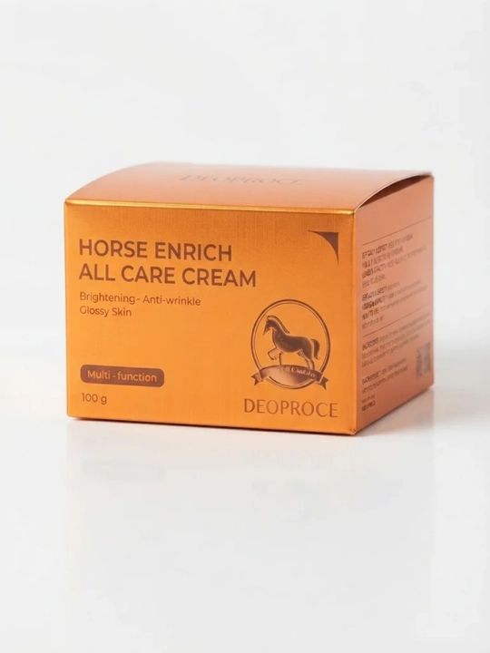 Yuz uchun ot yog'li oziqlantiruvchi krem DEOPROCE Horse Enrich, 100g