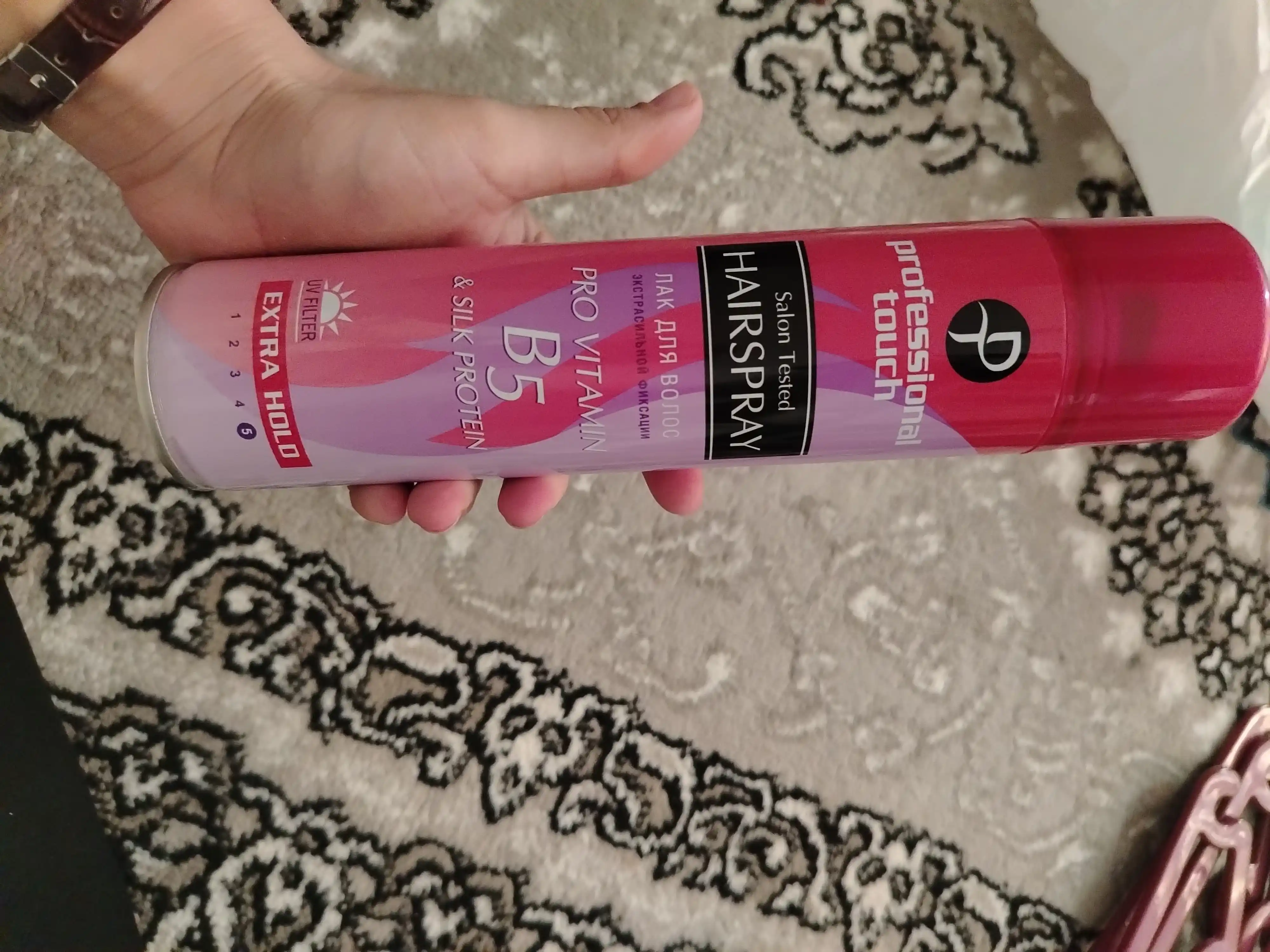 Лак для волос Professional Touch vitamin B5 & Silk Protein, экстрасильная фиксация, 265 мл