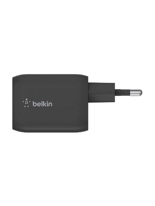 Сетевое зарядное устройство Belkin BoostCharge PRO 45W GaN, 65W GaN Dual USB-C Black