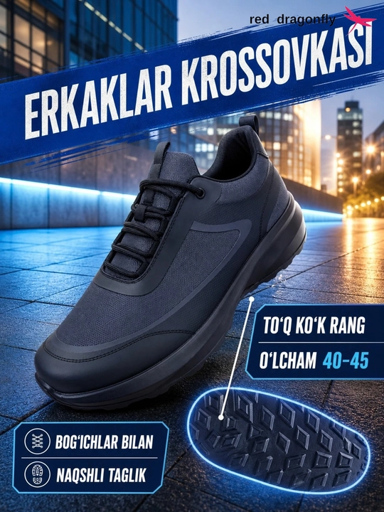 Erkaklar krossovkasi, Red Dragonfly, erkaklar oyoq kiyimlari, erkaklar poyabzali, 40-45