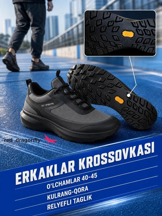 Erkaklar krossovkasi, Red Dragonfly, erkaklar oyoq kiyimlari, erkaklar poyabzali, 40-45