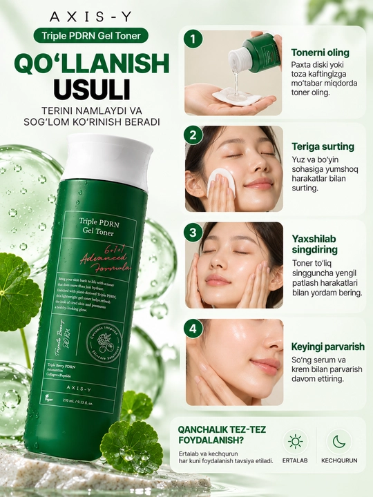 Gel teksturali PDRN toner Axis-Y Triple PDRN Gel Toner