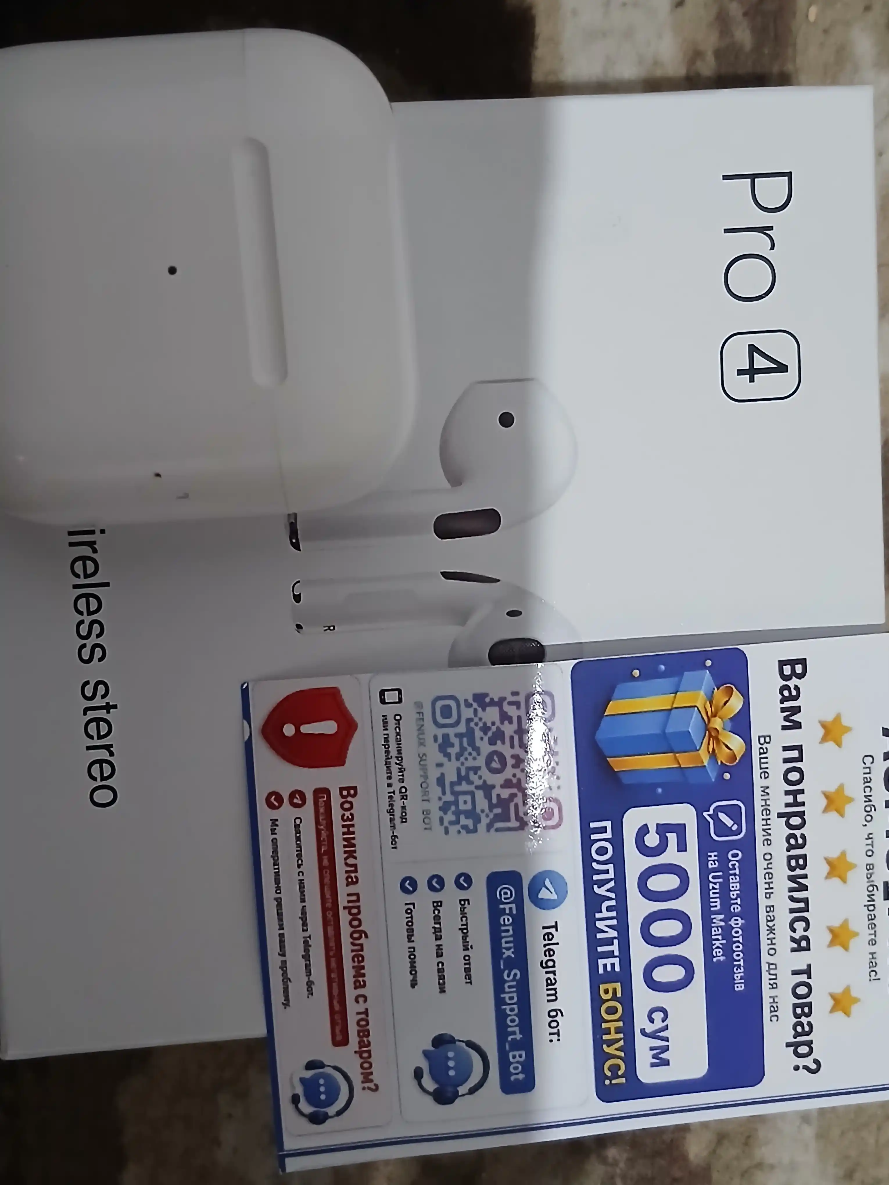 Pro 4 simsiz quloqchin, Bluetooth, sensorli naushnik, iPhone va Android uchun