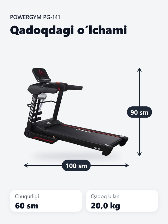 PowerGym PG-141 yugurish yo'lakchasi