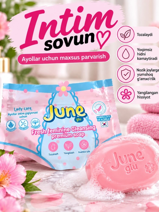 Интимное мыло для женщин для деликатного очищения и ежедневного ухода - 