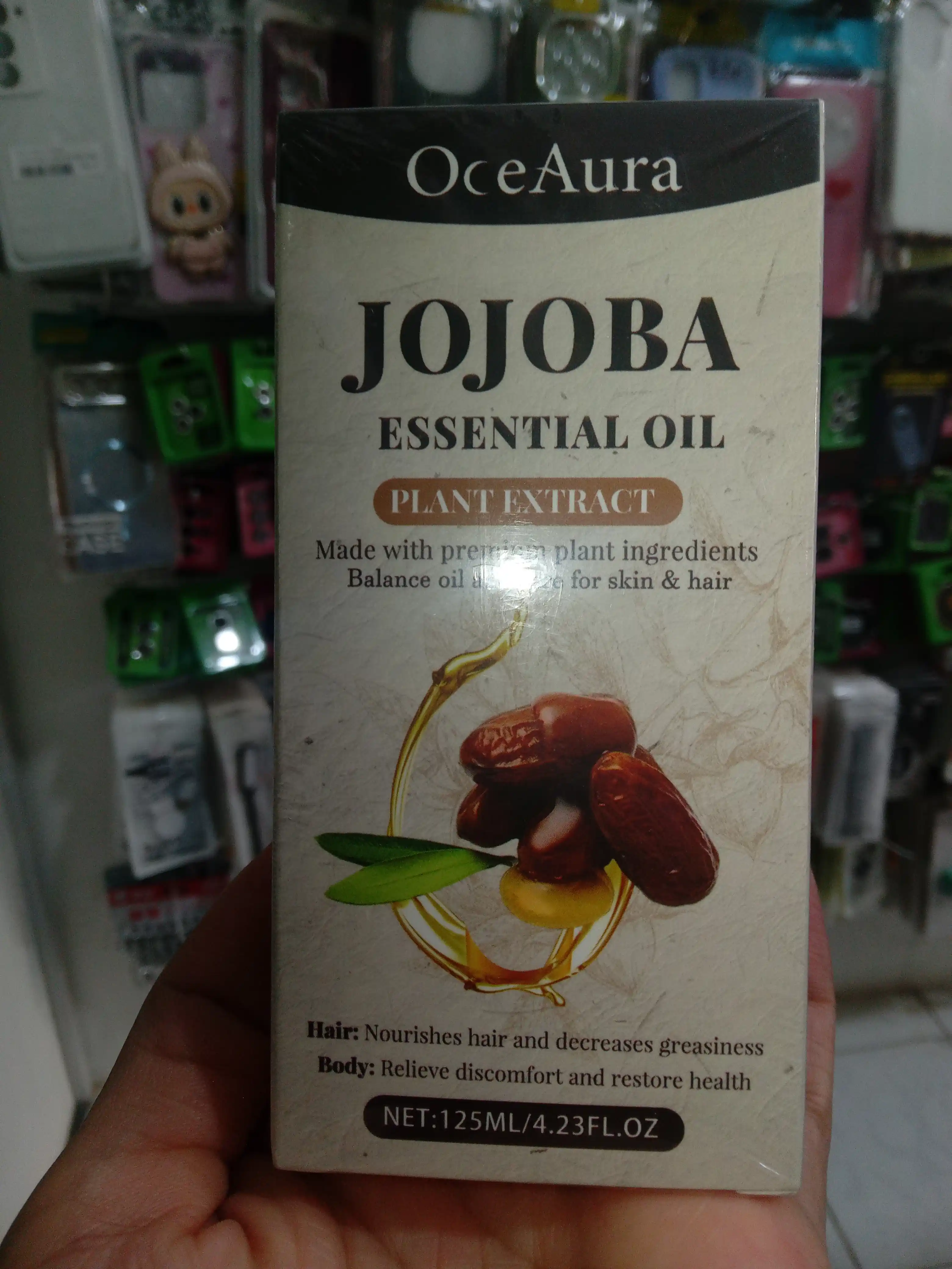Soch va tana terisi uchun jojobali OceAura kosmetik moyi, 125 ml