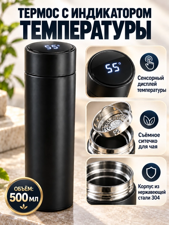 Issiq va sovuq ichimliklar uchun turli model va hajmdagi termos va termokrujkalar - 