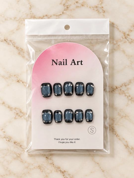 Накладные ногти с клеем press on nails, типсы со стразами, готовый маникюр