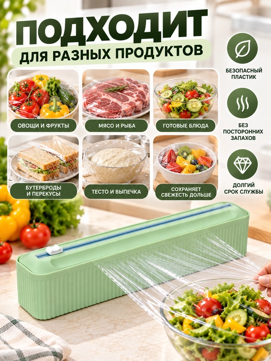 Резак для пищевой плёнки, держатель и нож для стрейч-плёнки, диспенсер для упаковки