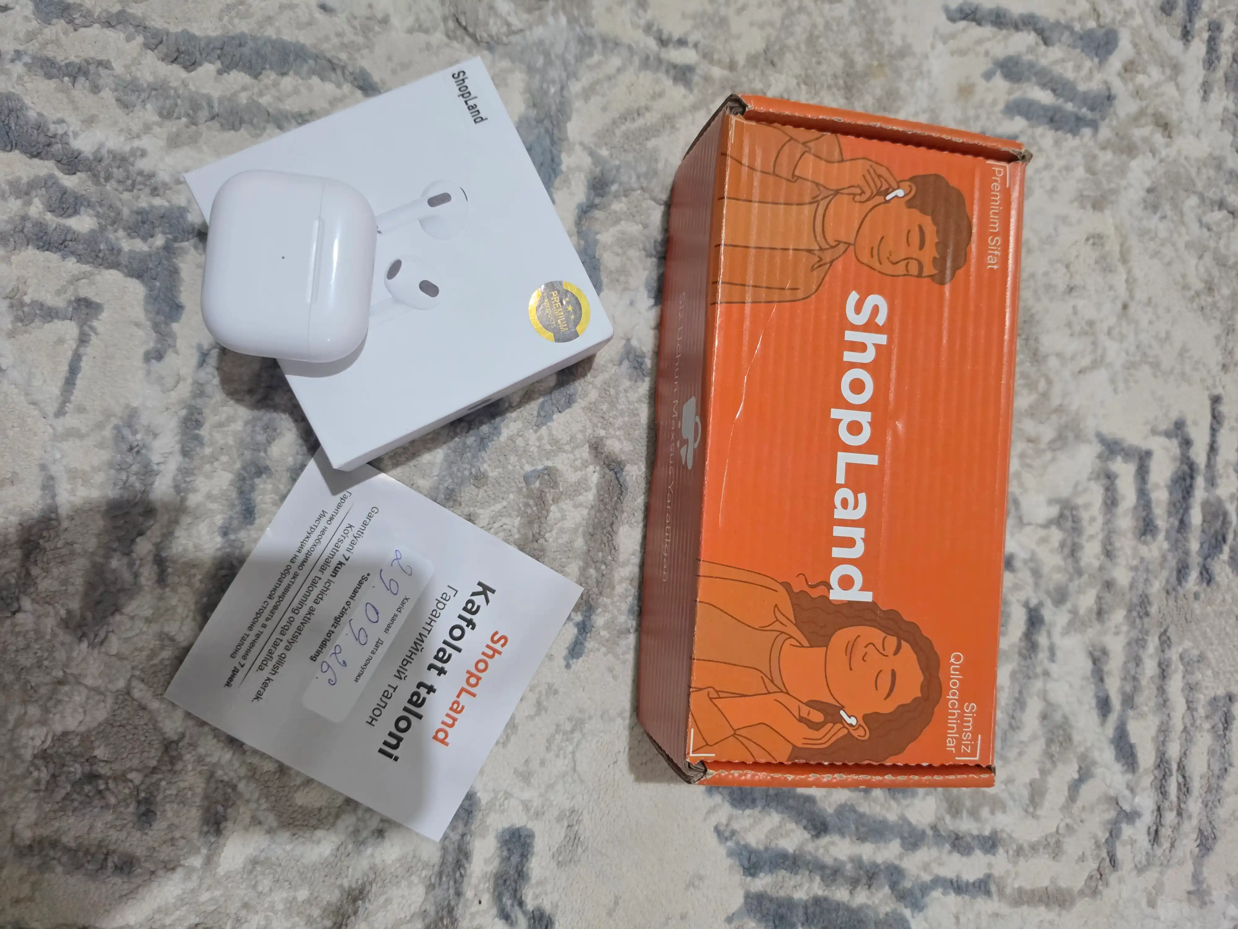 iPhone va Android uchun Pods 3 Premium simsiz minigarnituralari, changyutgichsiz, g'ilof bilan birga