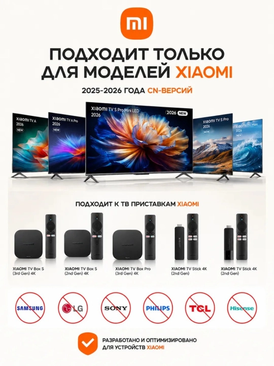 Пульт для телевизоров и приставок XIAOMI. Пульт Xiaomi (NQR4017CN)