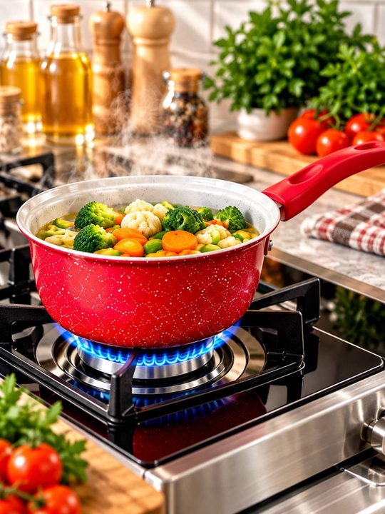Кастрюля-ковш с антипригарным покрытием, длинной ручкой для кухни