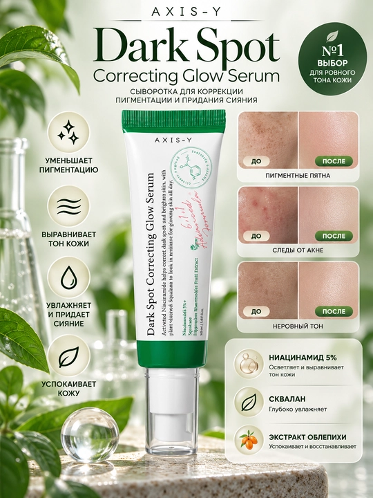 AXIS-Y Dark Spot Serum — сыворотка для лица против пигментации и пятен