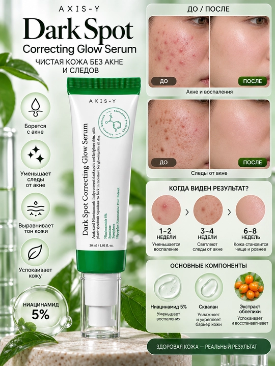 AXIS-Y Dark Spot Serum — сыворотка для лица против пигментации и пятен