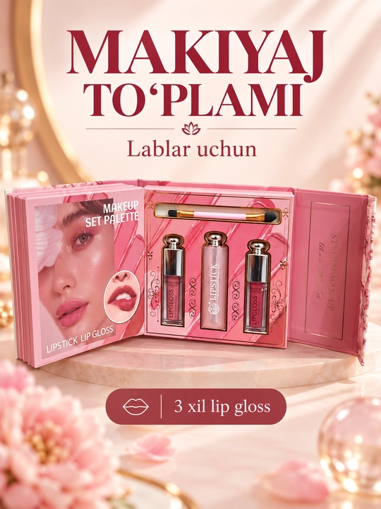 Ko‘z, yuz va lablar uchun dekorativ kosmetika to‘plami — Beauty New Stylish Makeup Palette