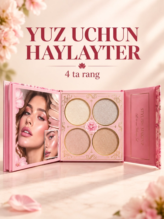 Ko‘z, yuz va lablar uchun dekorativ kosmetika to‘plami — Beauty New Stylish Makeup Palette