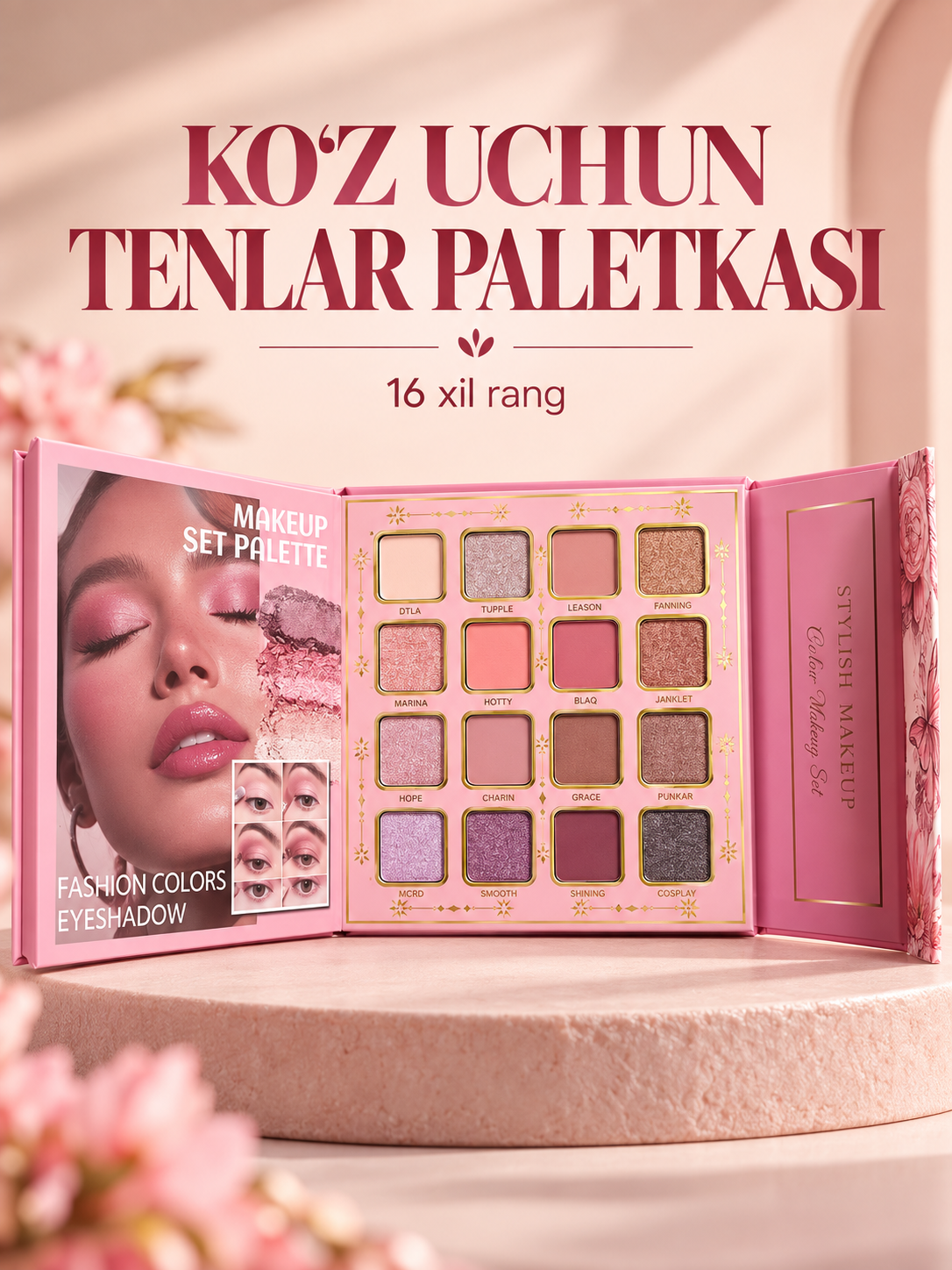 Ko‘z, yuz va lablar uchun dekorativ kosmetika to‘plami — Beauty New Stylish Makeup Palette