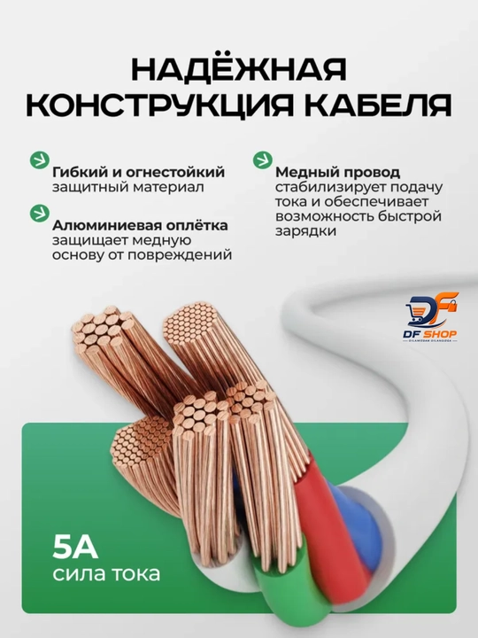 Tez zaryadlovchi kabel –  Samsung, Type-C  / Type-C, ma'lumot uzatish