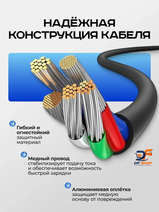 Tez zaryadlovchi kabel –  Samsung, Type-C  / Type-C, ma'lumot uzatish