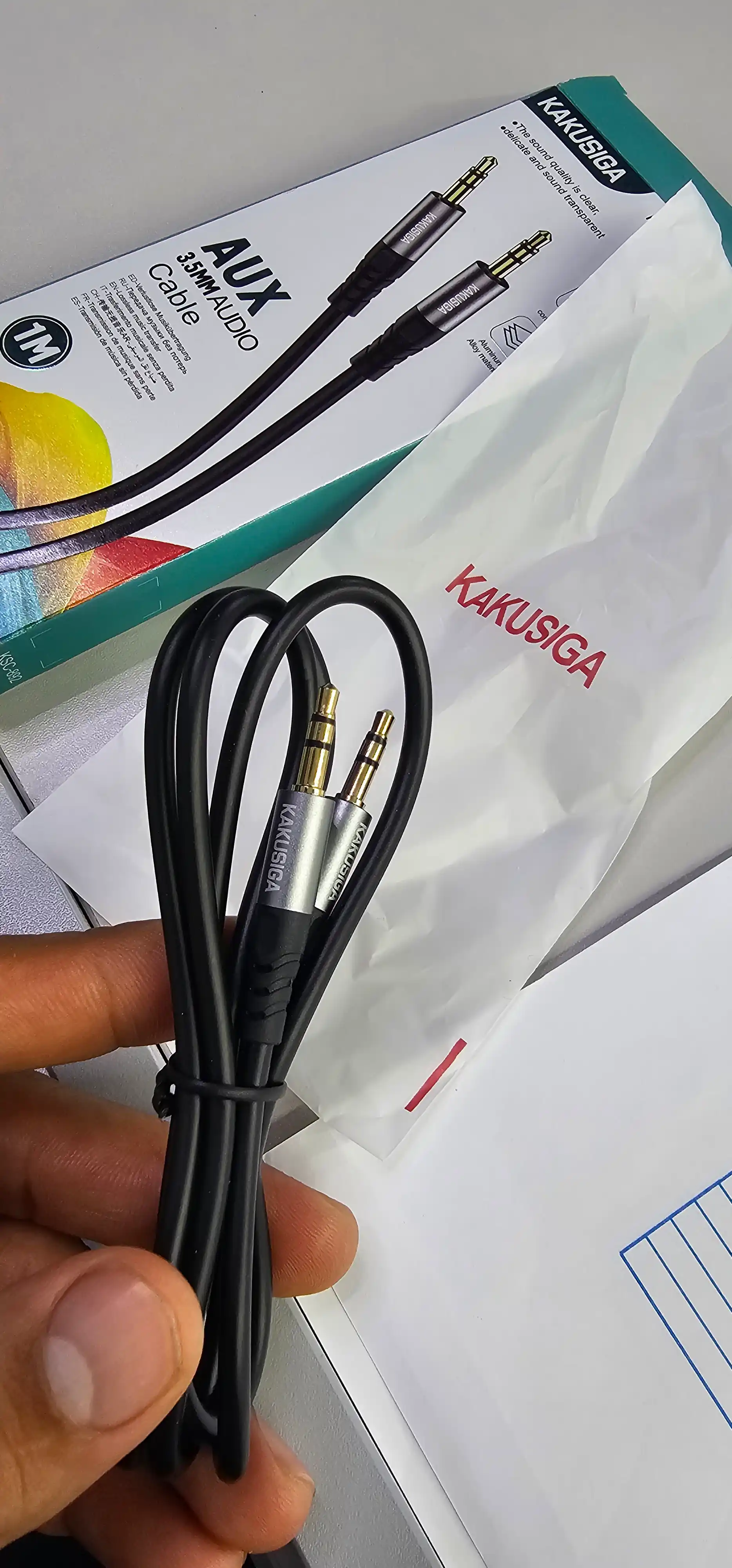 KAKUSIGA AUX кабель 3.5 мм 1 м Аудио кабель Jack 3.5–3.5 мм