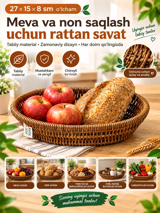 Meva non mayda-chuydalar savati 27x8x15 Ixcham universal - 