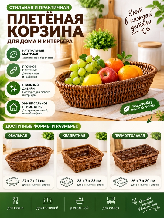 Meva va non savati 3 xil shakl. Oval 27x7x21, kvadrat 23x7x23 - 