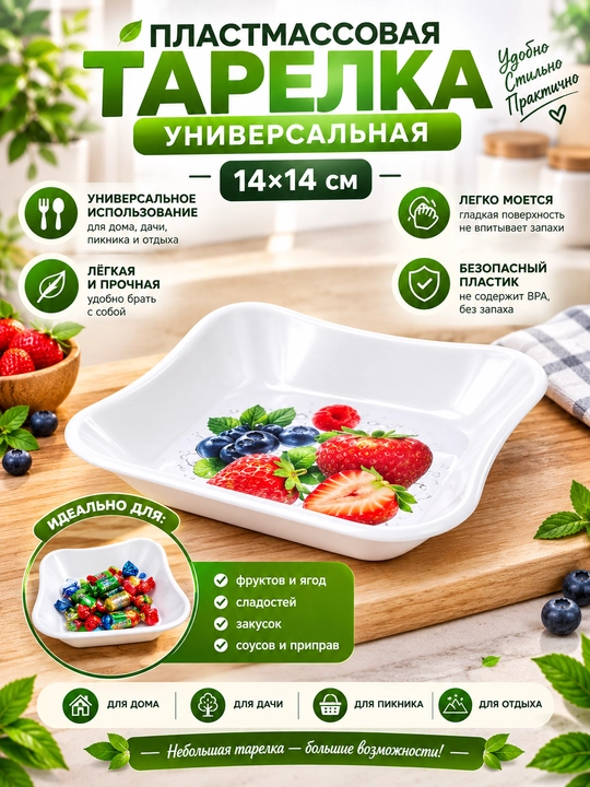 Universal plastmassa tarelka - 