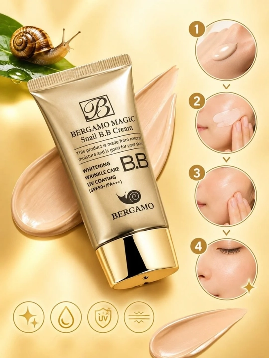 BB крем, крем для лица, тональный крем, SPF 50 крем, улиточный крем, Bergamo BB крем