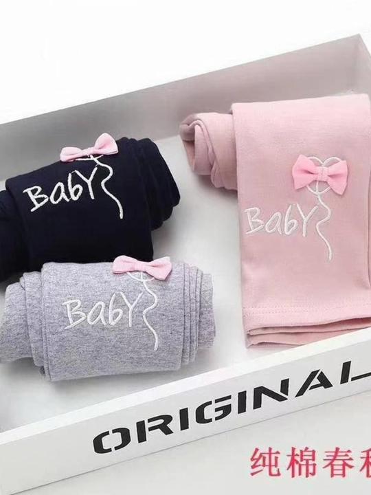 Мягкие и удобные легинсы для девочек с надписью «Baby»