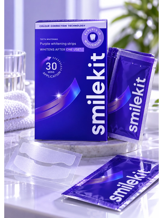 SmileKit Purple Whitening Strips — отбеливающие полоски для зубов