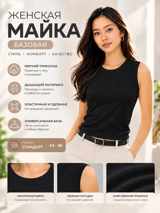 Ayollar maykasi, top tank, baza mayka ayollar uchun - 